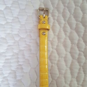 Ann Taylor Skinny Yellow Belt Size Small